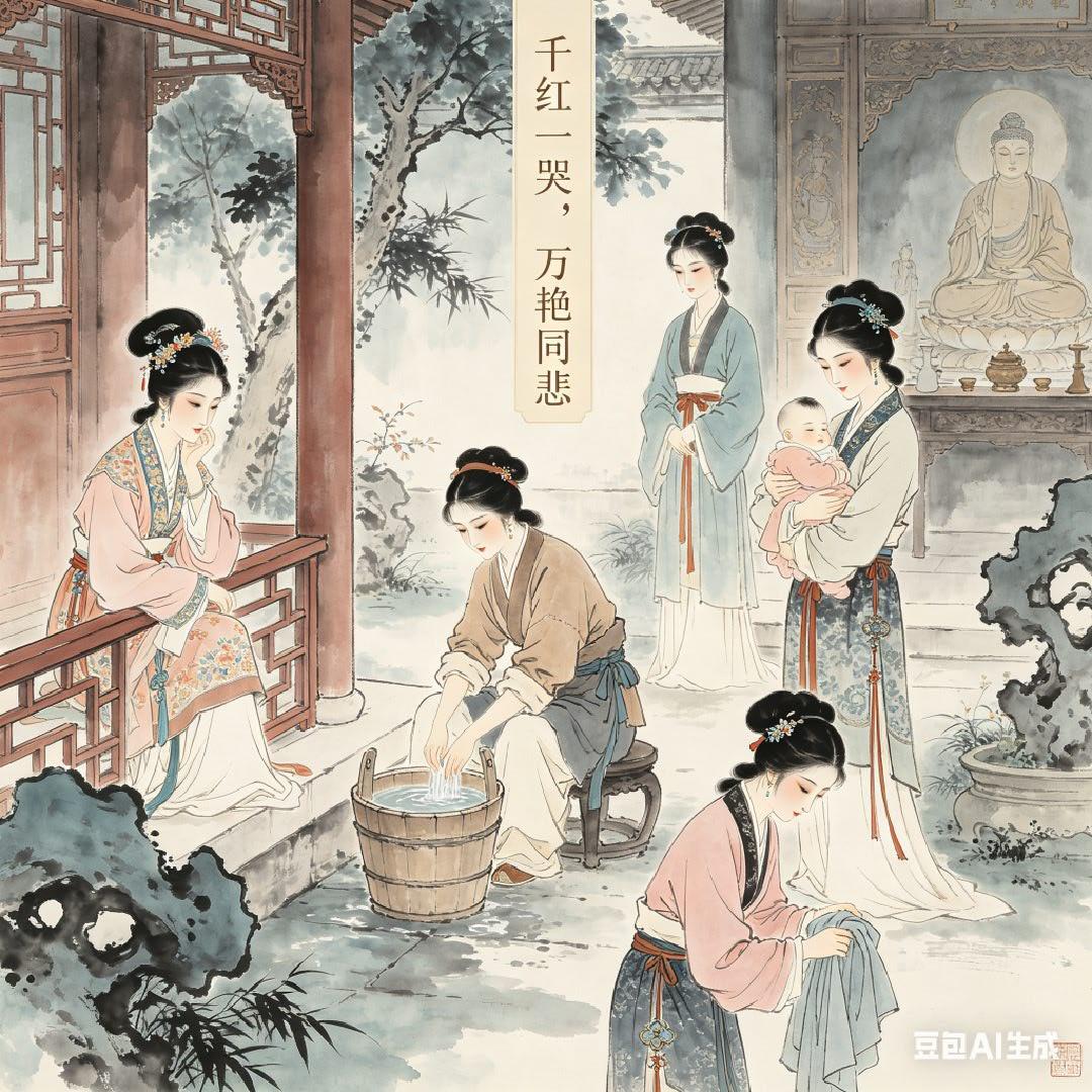 《红楼梦》中的女子，真正是千人千面：有金尊玉贵的千金，也有命如草芥的贫女；有早早