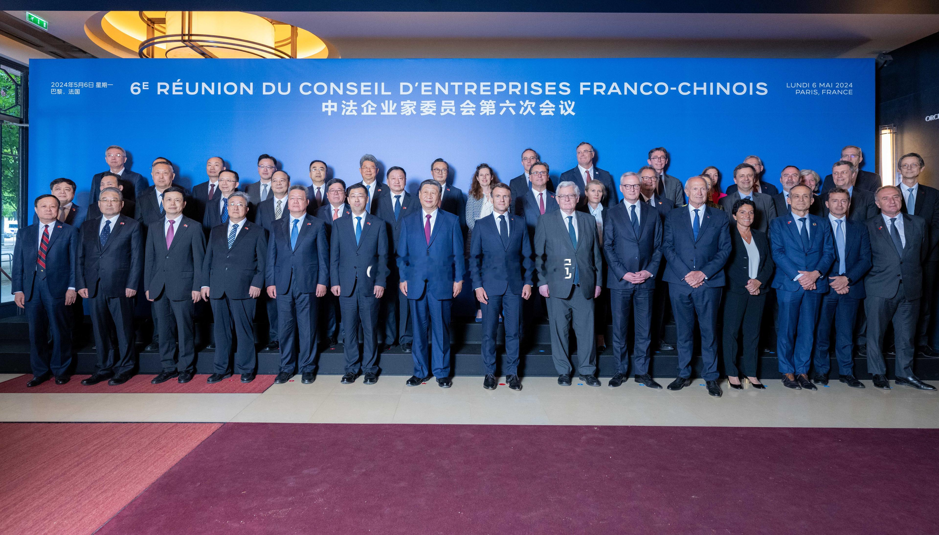 #中法重量级高规格活动上的企业家# 名单：华为、中兴通讯、中国中车、商汤科技、天