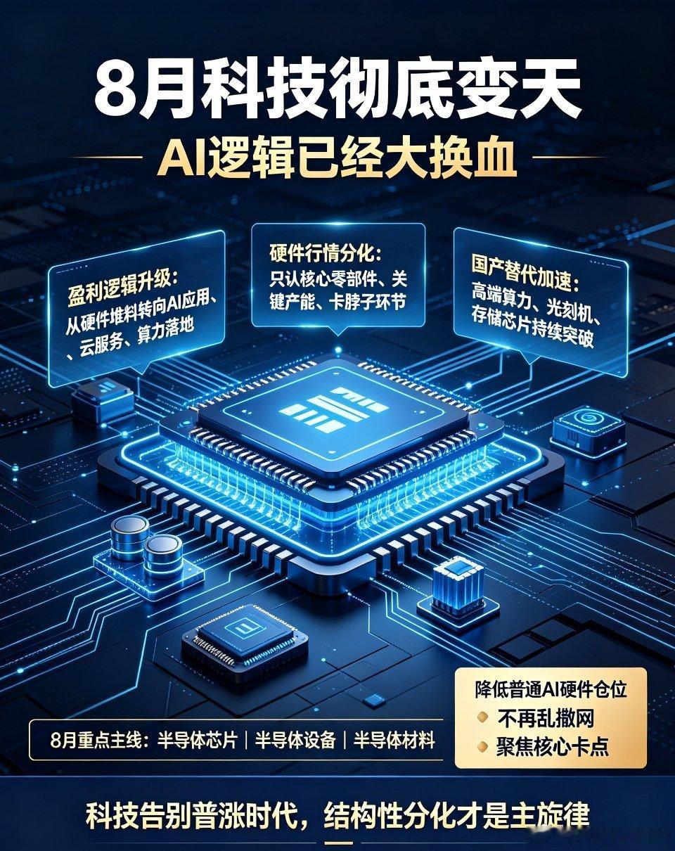 科技股还在跌原因8月科技彻底变天！AI逻辑迎来大换血，普通人布局思路务必及时调整