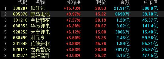 二线电池厂，终于吃上肉了！今天这盘面，简直就是一场锂电板块的"复仇者联盟"——老