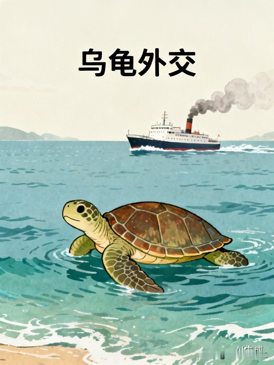 开心一刻《乌龟外交》：
     晚清时期，自从轮船通商以来，往来海面，鼓动海水