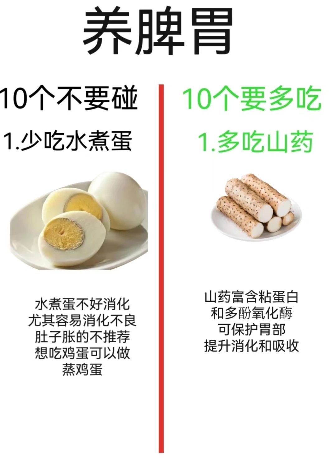 养脾胃。养脾胃的10个不要碰，10个要多吃