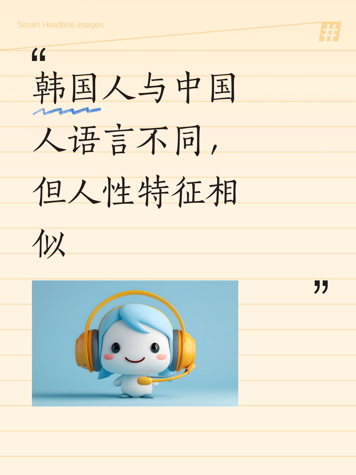 韩国人只是语言不同于中国罢了，其实在文化根源与人性特征上，和我们有着不少相似之处
