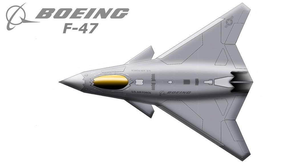 这是网传美国空军第六代战斗机F-47的完整概念图！
 
好家伙，这是给“沈六代”