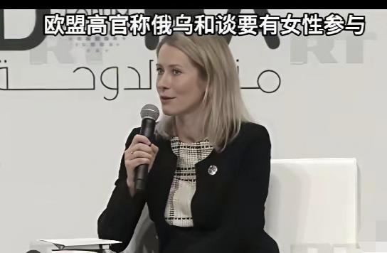 欧盟外长卡拉斯女士又犯病了，她说，未来的俄乌和谈，必须有女性的直接参与。
 她还