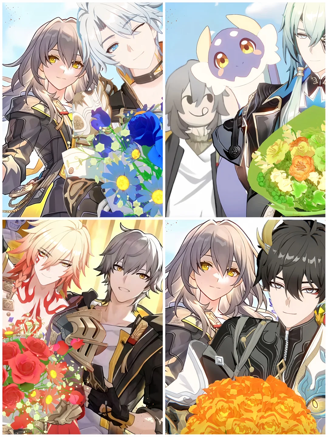 他们收到花的合影都好甜呀❤️