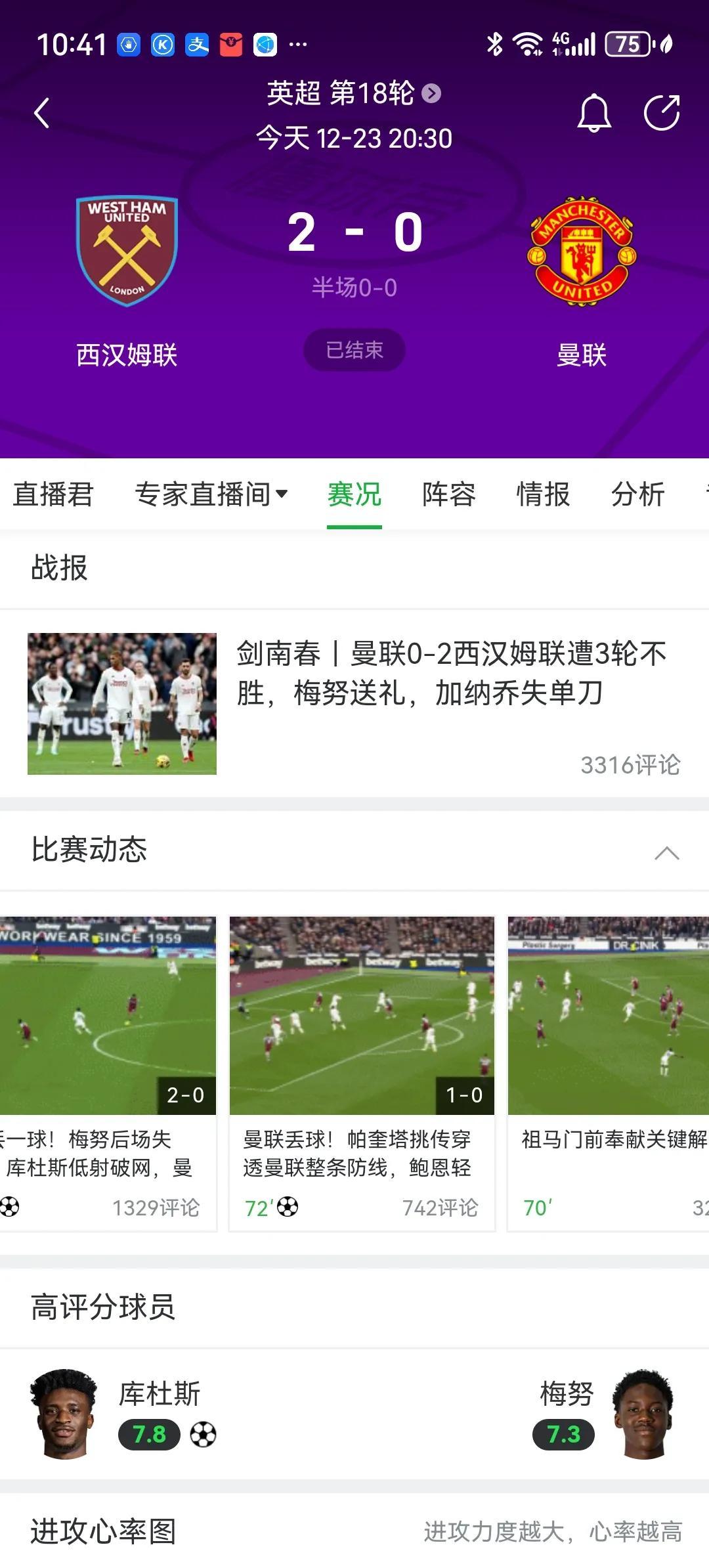 曼联又输了！讽刺的是，西汉姆的主帅正是曼联前主帅、千古奇冤莫耶斯！进球杀死比赛的