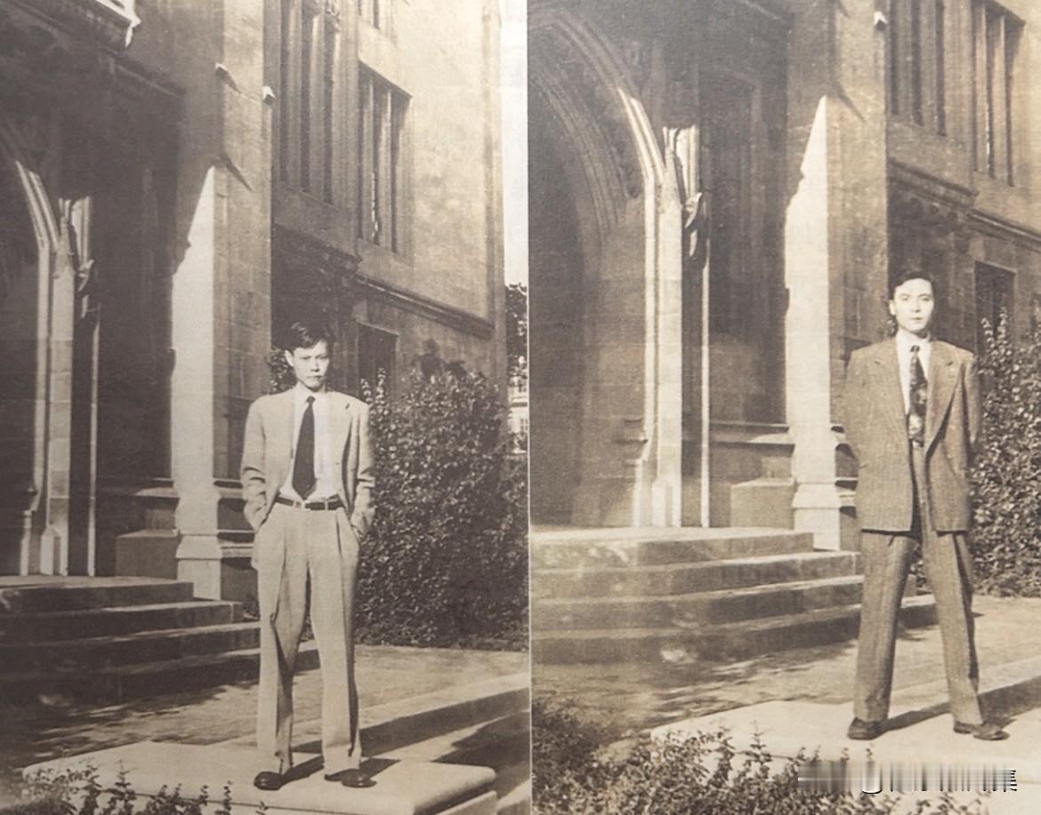 1949年，杨振宁与邓稼先在芝加哥大学的照片，当时杨振宁27岁，邓稼先25岁，杨