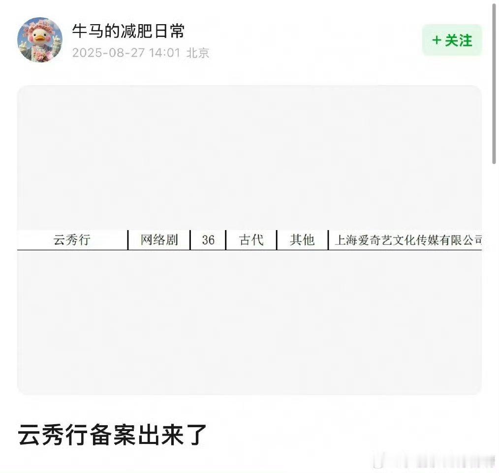 李一桐 曾舜晞是邓为《云秀行》备案出来了，感觉播出时间不会太遥远！[哇] ​​​