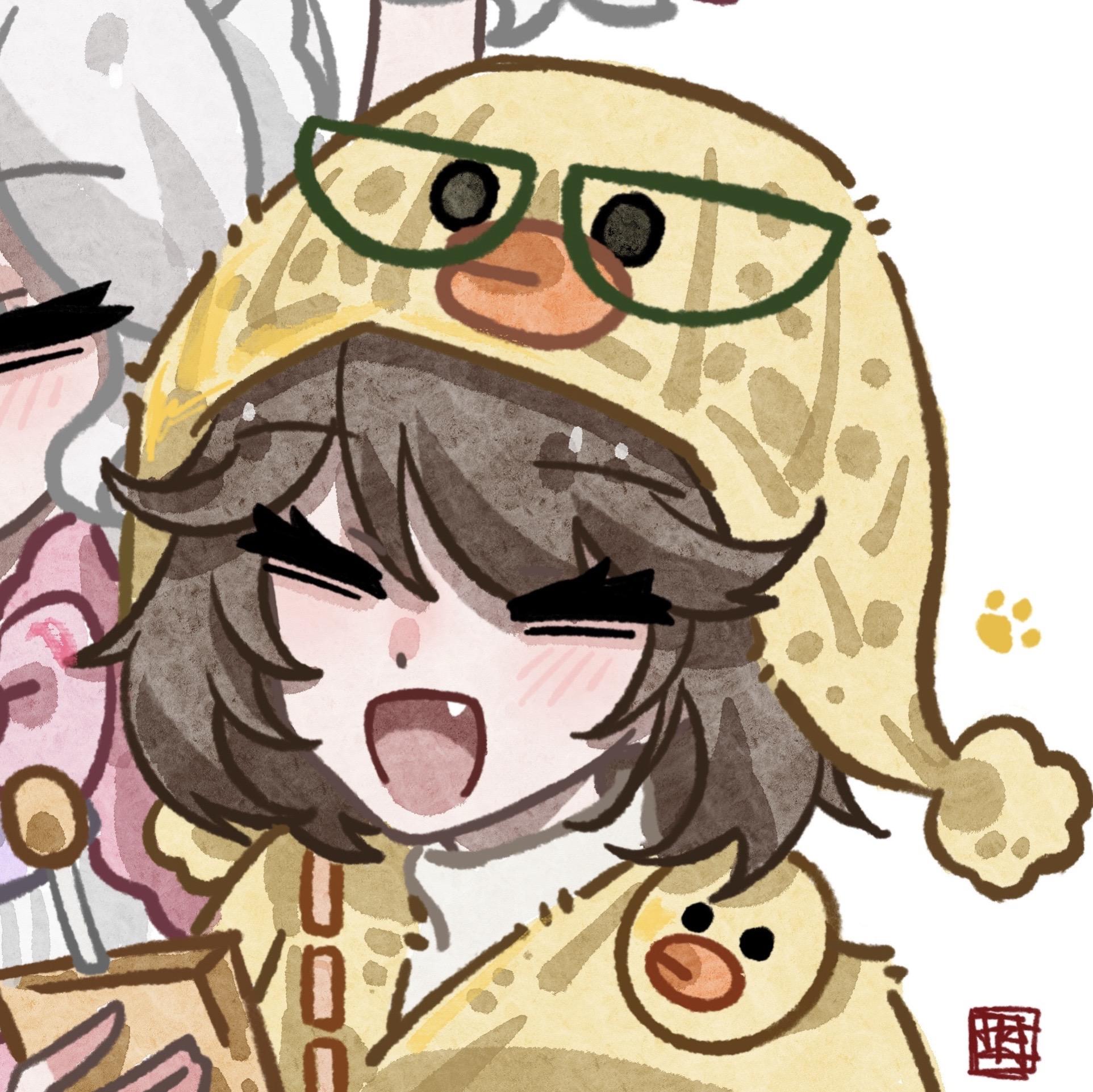 第五闺蜜头像🧡～两个妹宝粗门玩咯！