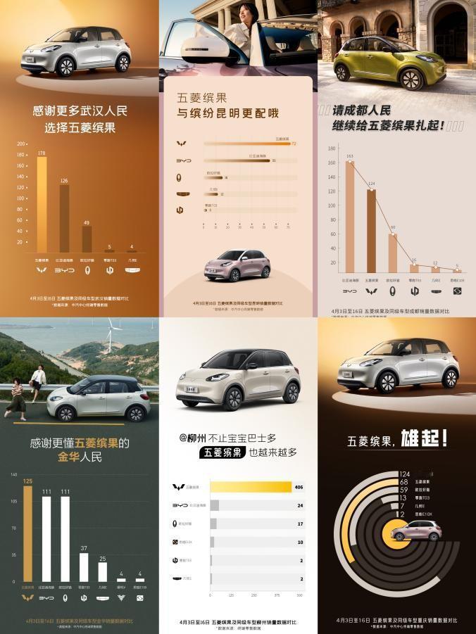 没想到海鸥还没上战场，海豚就先丢了“城池”。
最近网上关于五菱缤果和比亚迪海鸥两