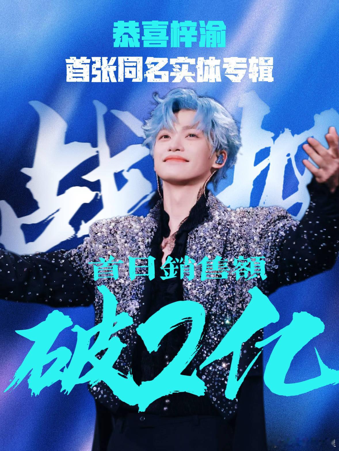 梓渝内娱最快破2亿实体专辑梓渝首张实体专成绩 恭喜梓渝首张同名实体专首日销售额破