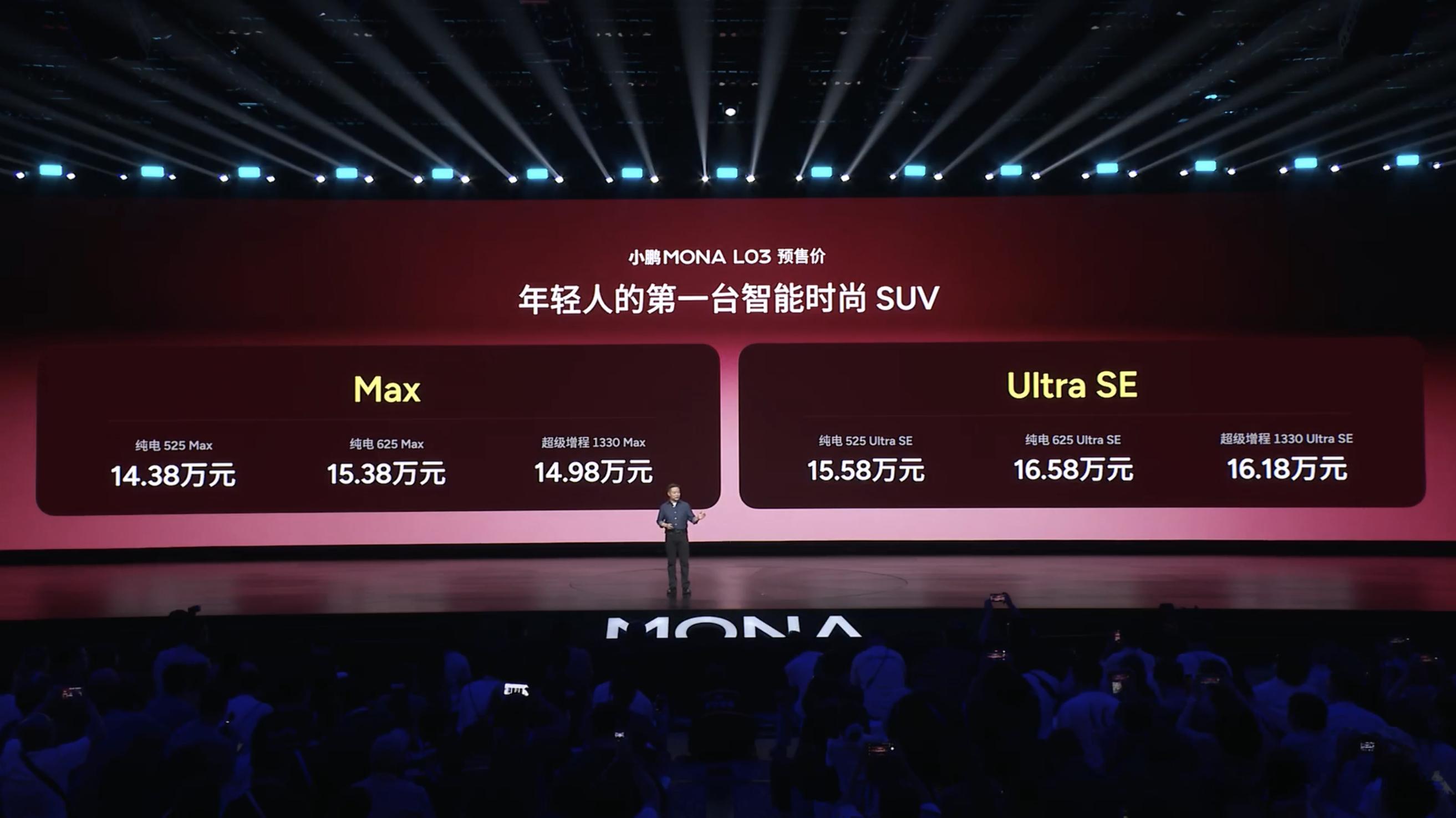 小鹏MONA L03 今晚开启预售了。M03那台轿车已经累计下线28万台了，连续
