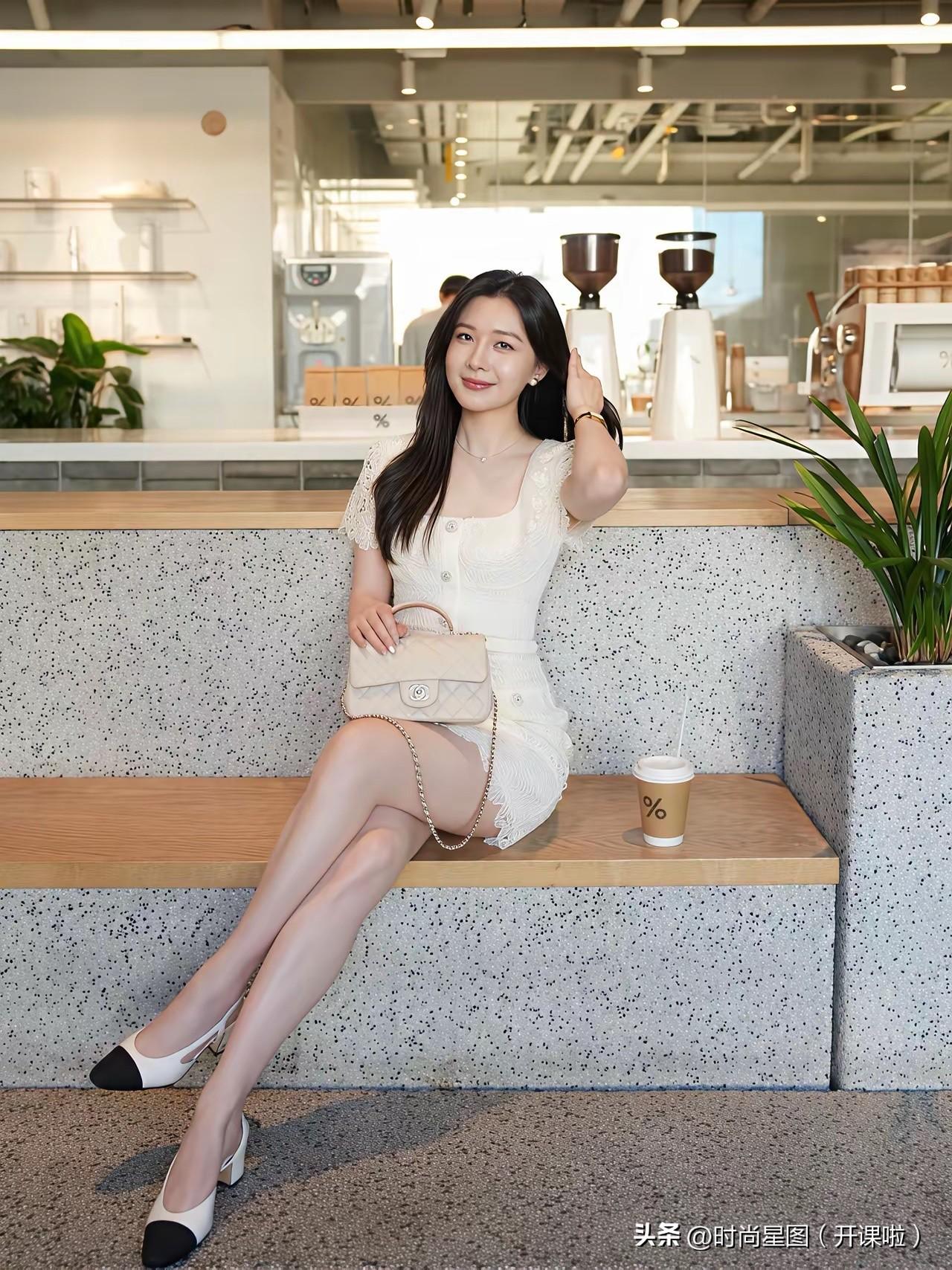 午后咖啡时光，简单浅色系穿搭，安静治愈的小美好～
偶尔放慢脚步，好好享受属于自己