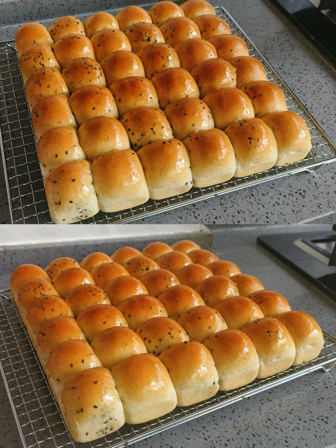 厨师机食谱🔥软fufu黑芝麻全麦黄油小餐包