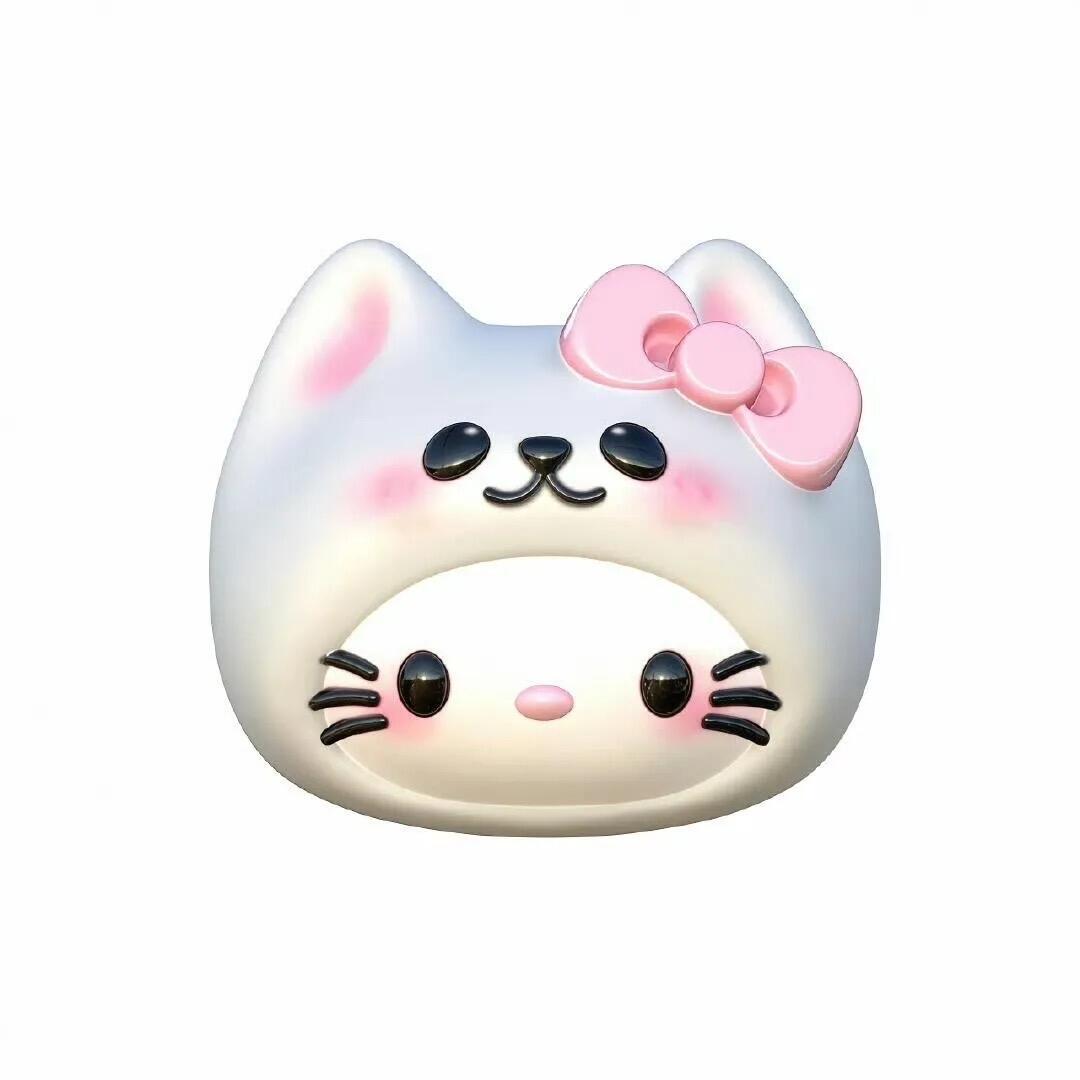 建模kitty可爱立体头像 