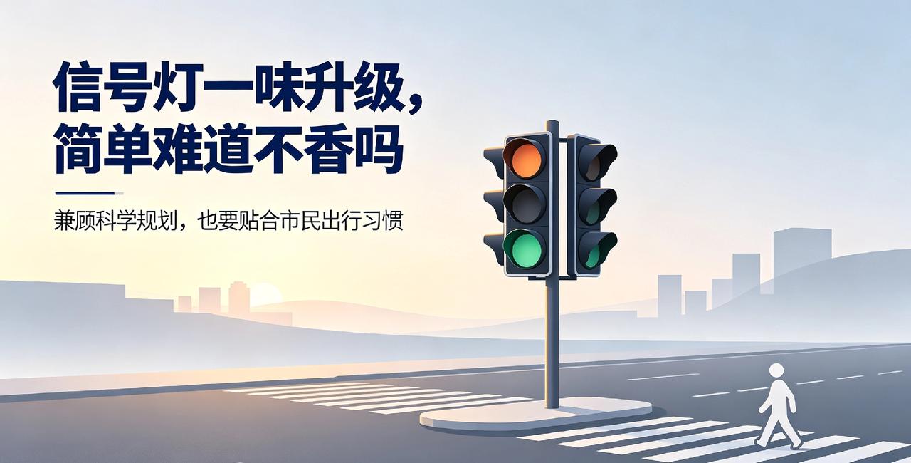 信号灯一味升级，简单难道不香吗
兼顾科学规划，也要贴合市民出行习惯