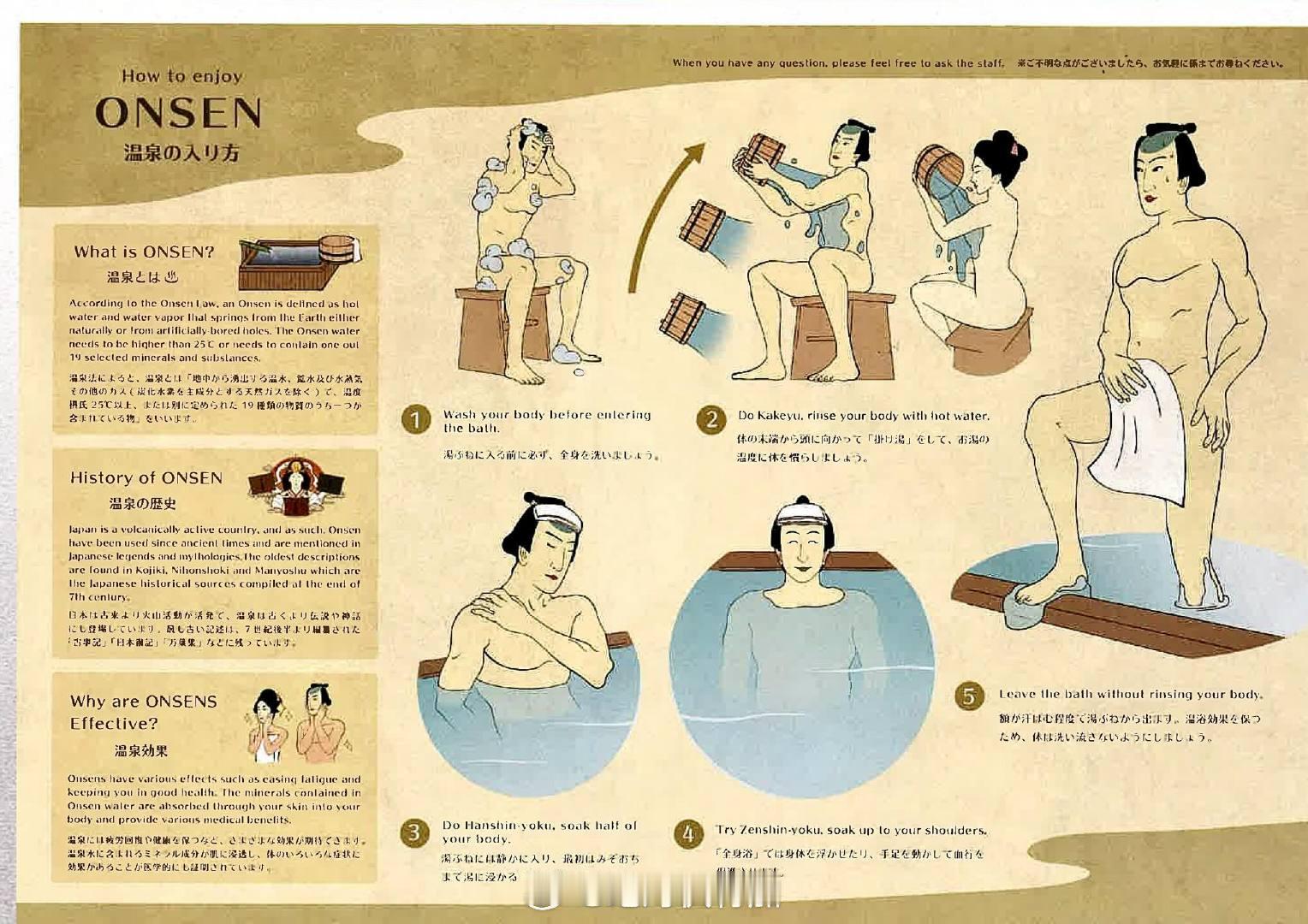 日本向英语游客提供的泡温泉礼仪的介绍。#温泉# #泡澡# ​​​