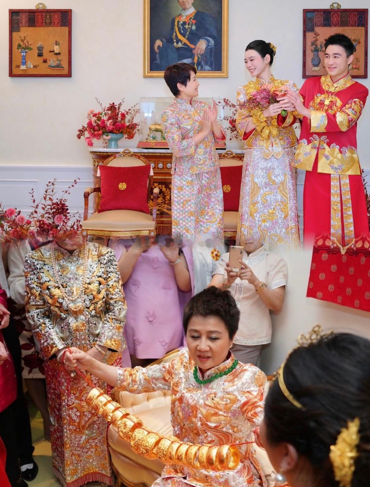中国好婆媳！四太对奚梦瑶的爱拿得出手！奚梦瑶澳门答谢宴，婆婆梁安琪赠送中式敬茶礼