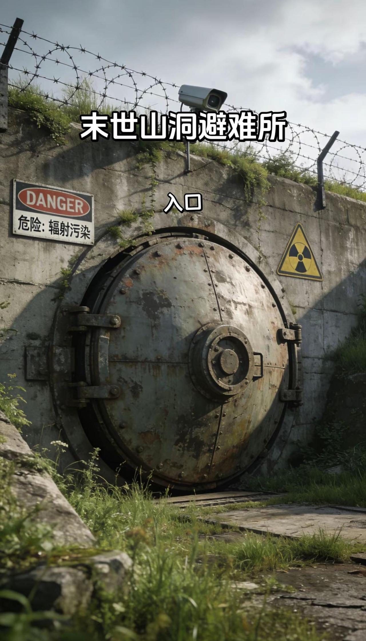 末世庇护所。末世降临，你愿不愿意躲在这个山洞避难所末世 庇护所建造 ai绘画 安