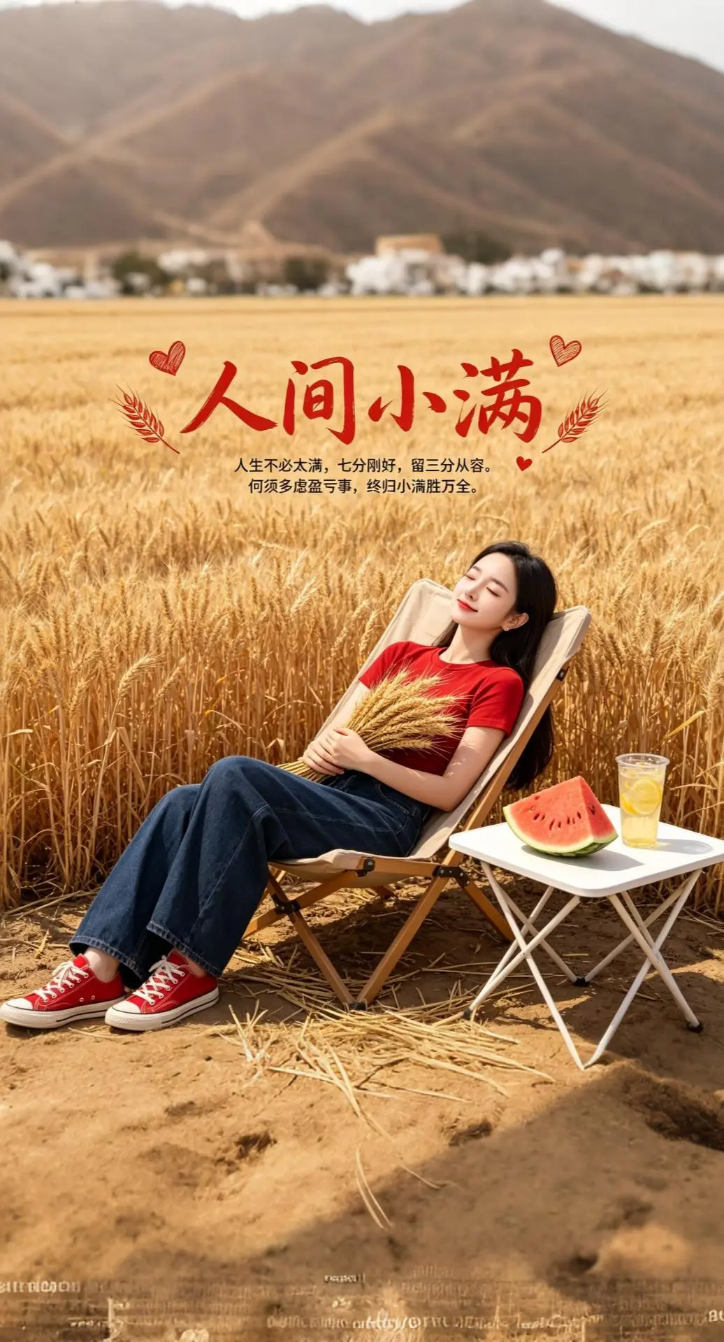 人生不必太满，七分刚好，留三分从容。何需多虑盈亏事，终归小满胜万全。