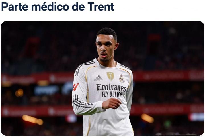 又伤了！阿诺德左腿股四头肌前直肌受伤，恢复情况待观察皇马皇家马德里