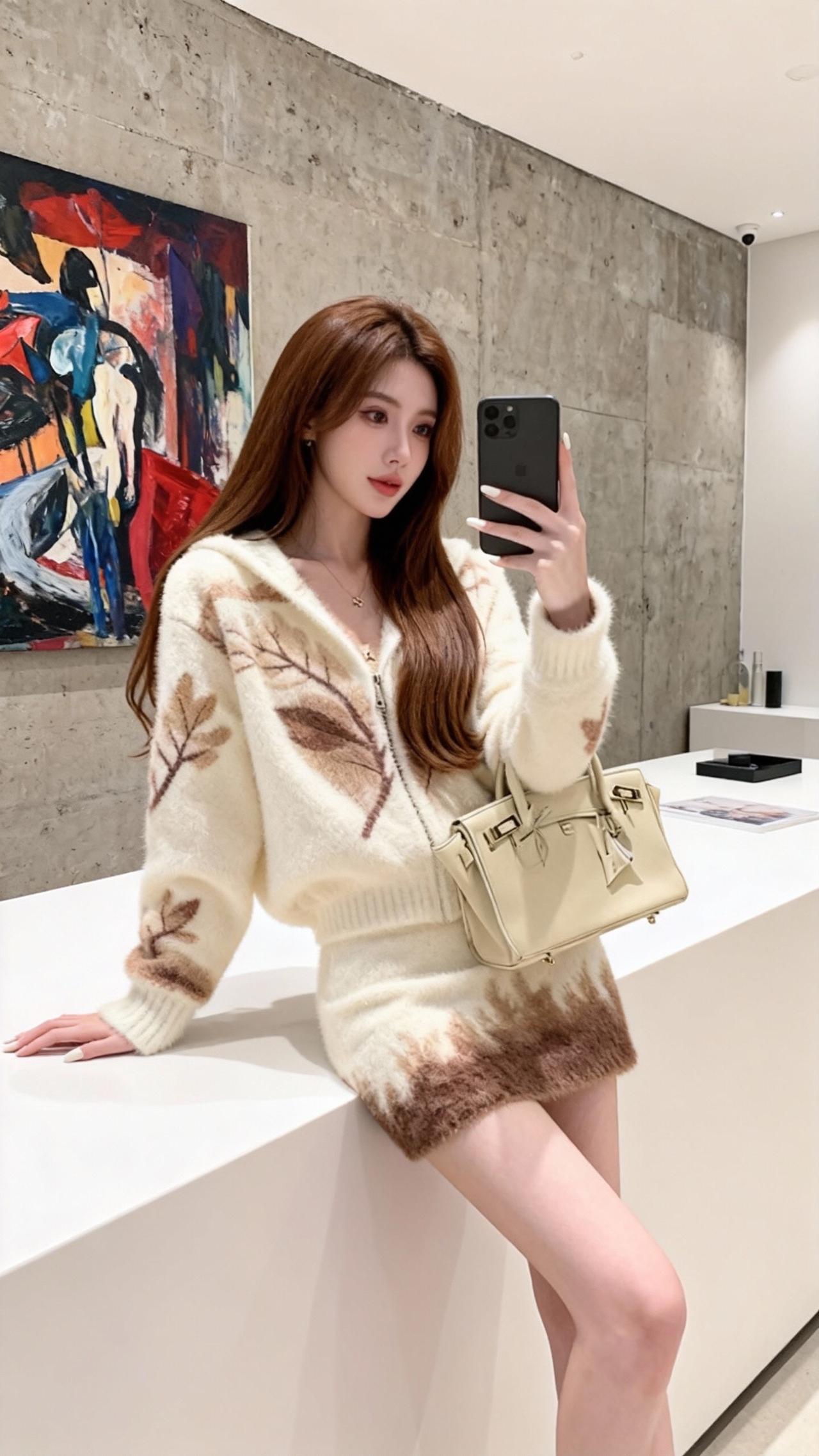 圣诞节穿搭太米了呀！温柔小姐姐温柔穿搭 名媛风 毛衣控 轻奢女装