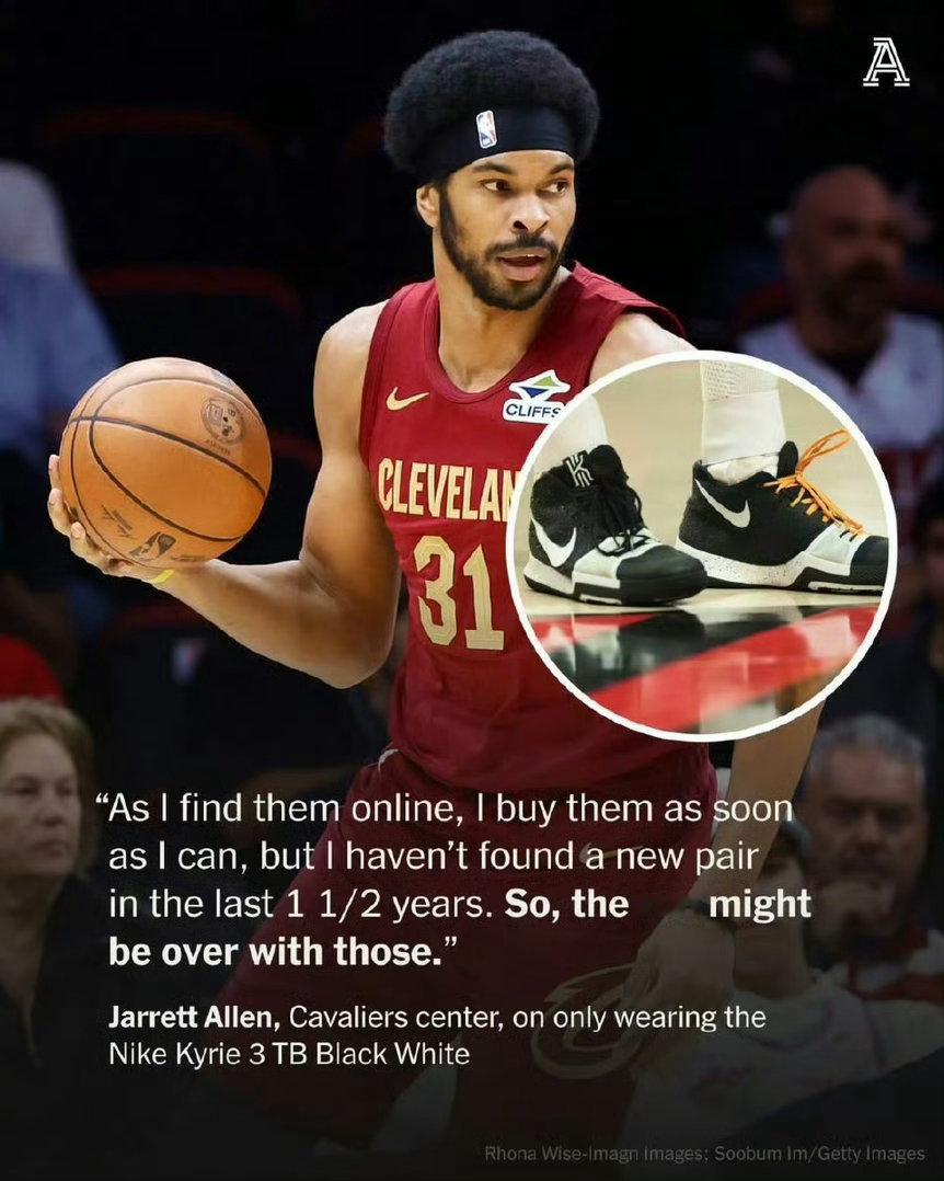 自进入NBA以来，阿伦一直都是穿着欧文3代。（累计穿烂了7双）但在过去一年半里，