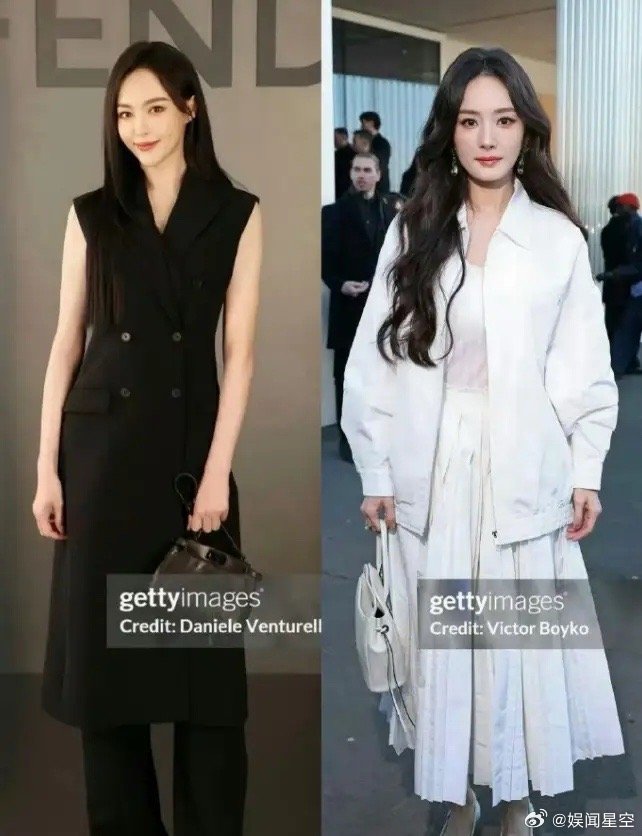 唐嫣和杨幂粉丝在交流！两家因为出国看秀待遇交流起来了，杨幂粉丝挺忙的，一边和韩女