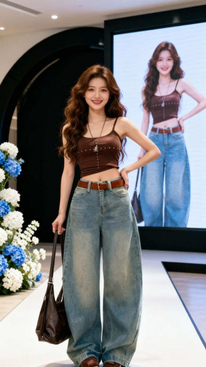 穿搭灵感制造机 审美提升穿搭 牛仔宽腿裤 挑战秀场穿搭天花板 2026春夏穿搭