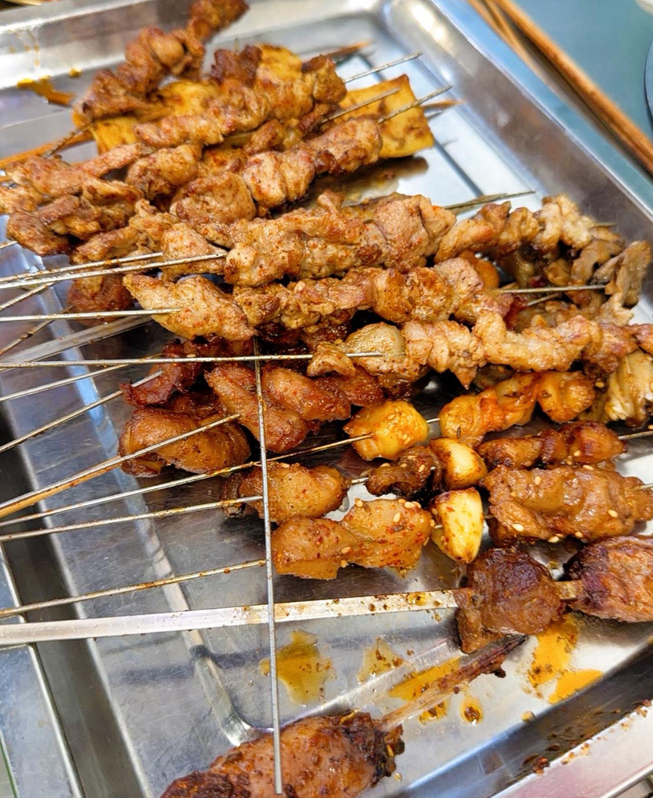 晒出我的今日美食烤羊肉串