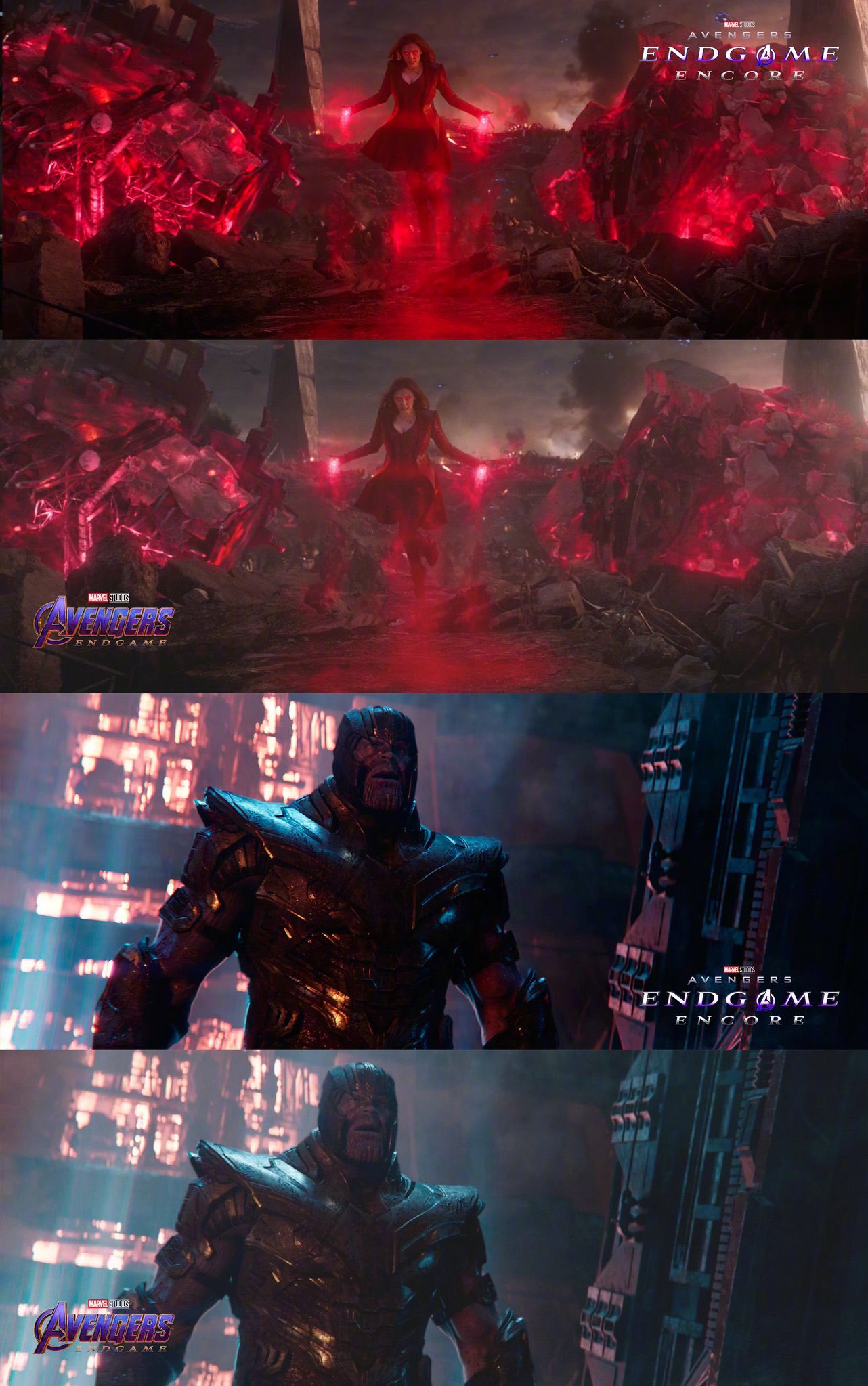 《复仇者联盟4》重映版与原片对比进行了调色，并修复了一些方面的细节问题，定档9月