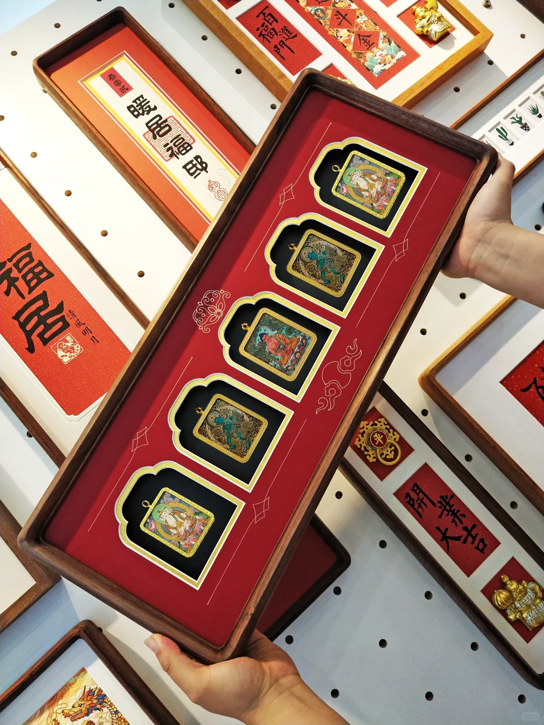 随身唐卡嘎乌盒装裱收藏框