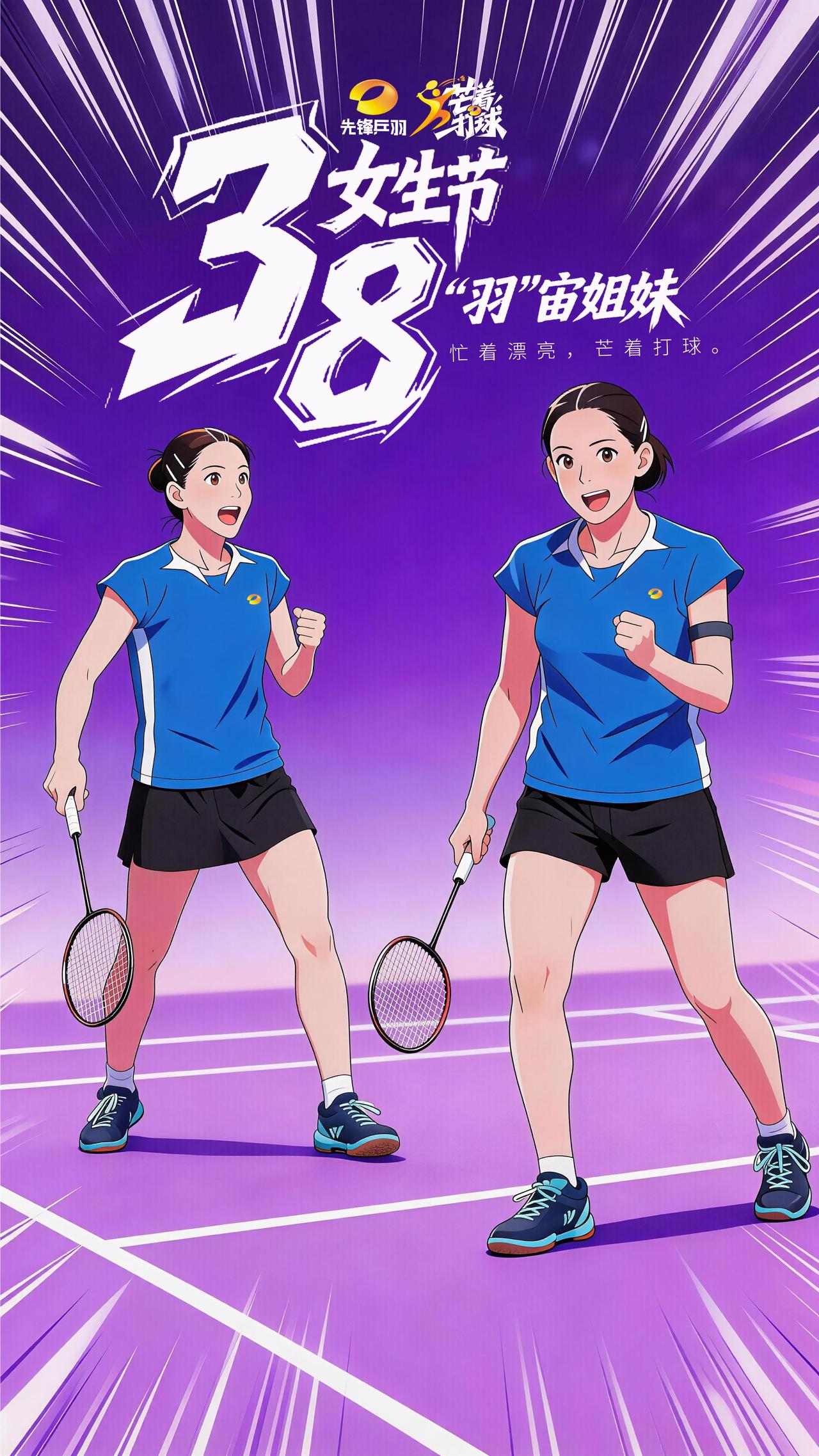 女生节的正确打开方式
和姐妹一起“羽”力全开！
球拍在手，烦恼全走
谁说运动和漂