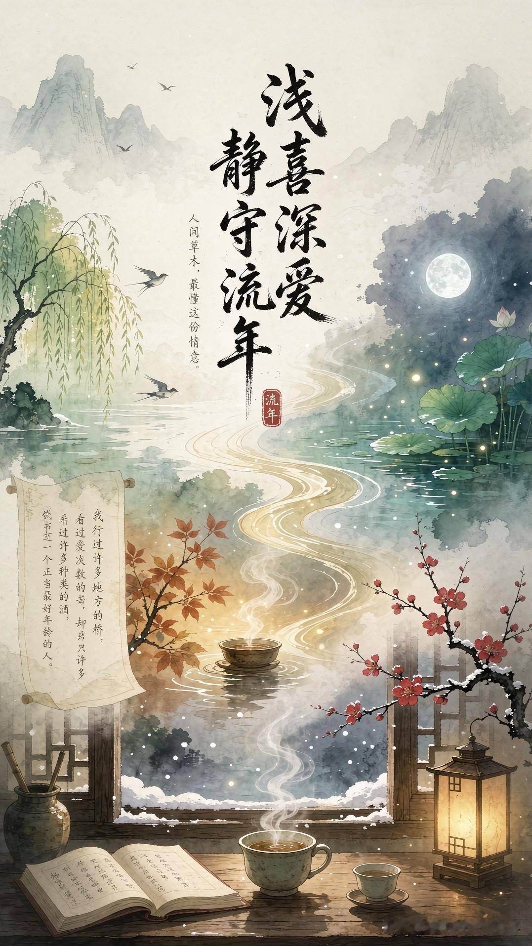 🍃💕人🍀生🌿感🌱悟💫꧂
       “浅喜深爱，静守流年。”

人