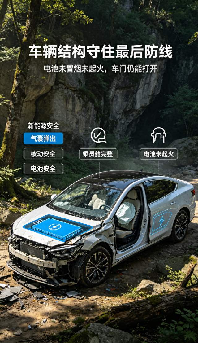 轿车冲出路面坠下近百米悬崖，多次翻滚，车主奇迹生还