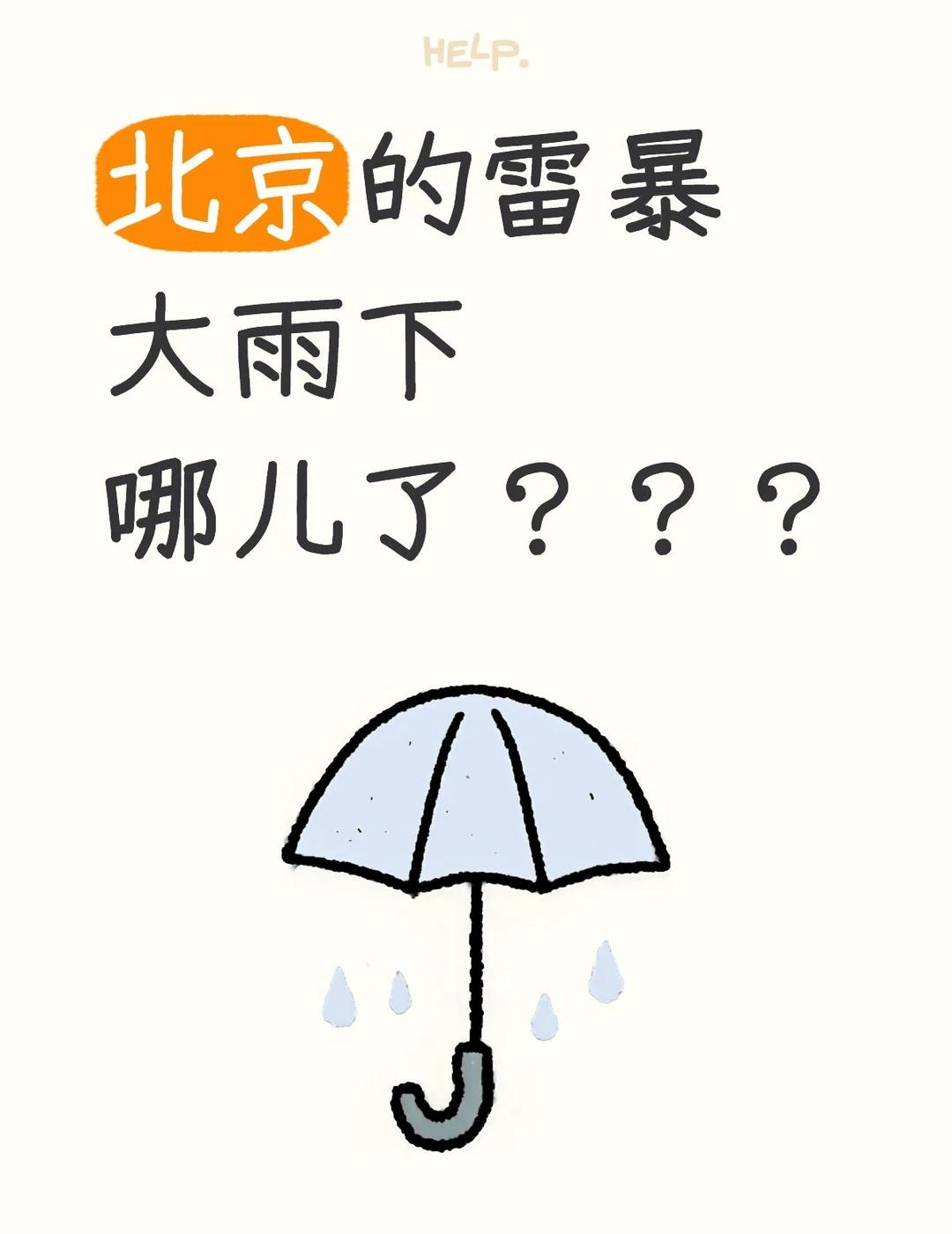 北京的雷暴大雨下哪儿了？？？
安排的值班，就想问问，这雨......它还下吗？雷
