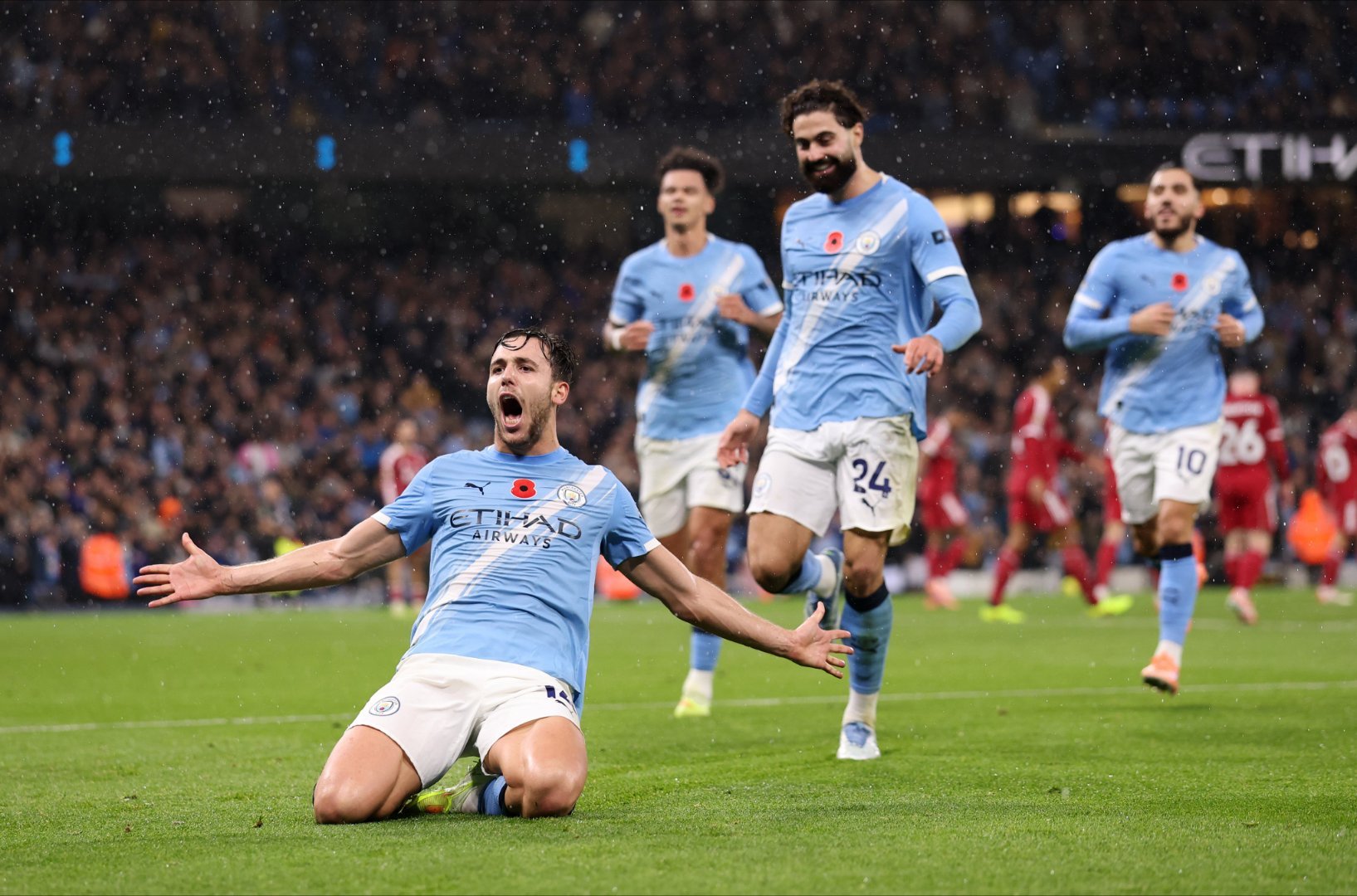 英超 尼科·冈萨雷斯的进球是曼城本赛季英超第22粒进球，也是他们首次通过定位球得