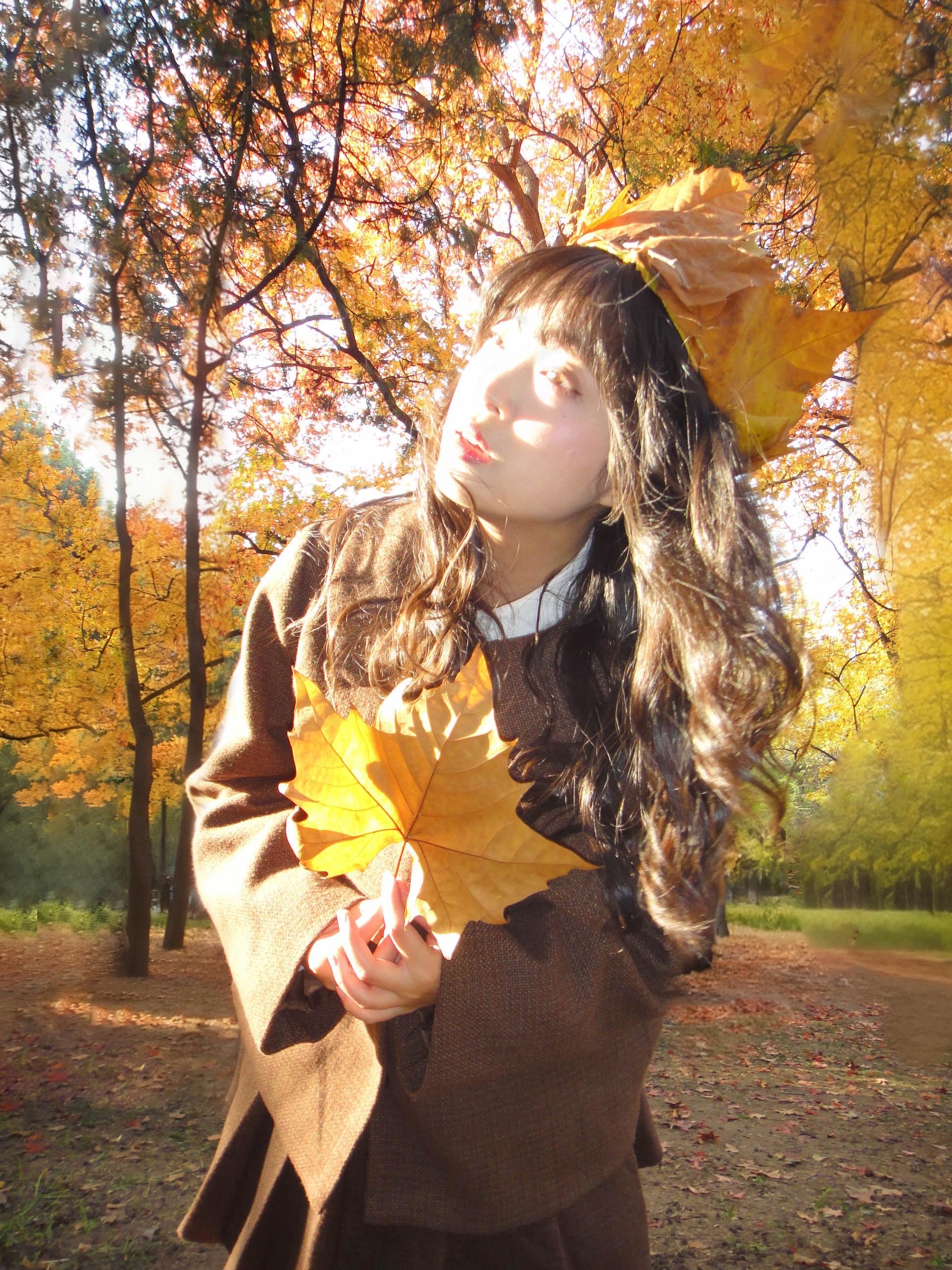 秋天，落叶，你。