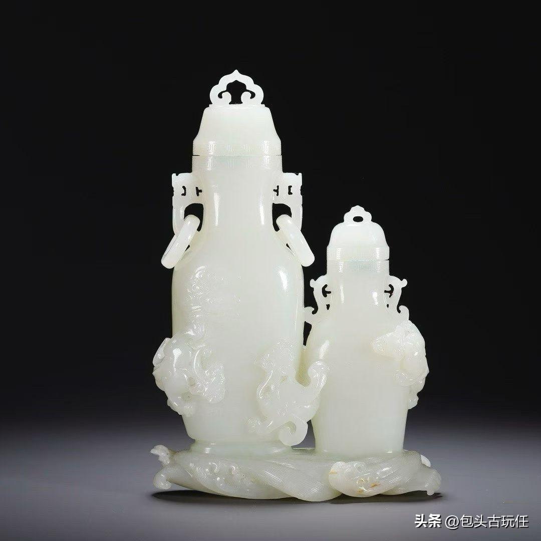 双龙合璧：创汇期和田玉龙纹双连瓶

创汇期的玉雕，是新中国玉器史上最后一座高峰。