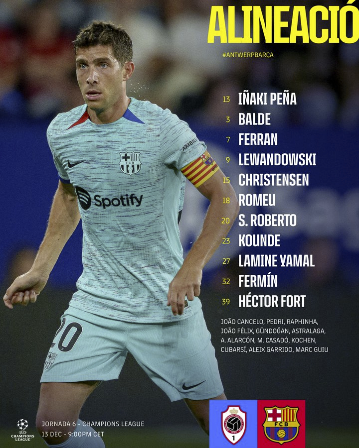 安特卫普先发：Butez; De Laet, Alderweireld, Cou