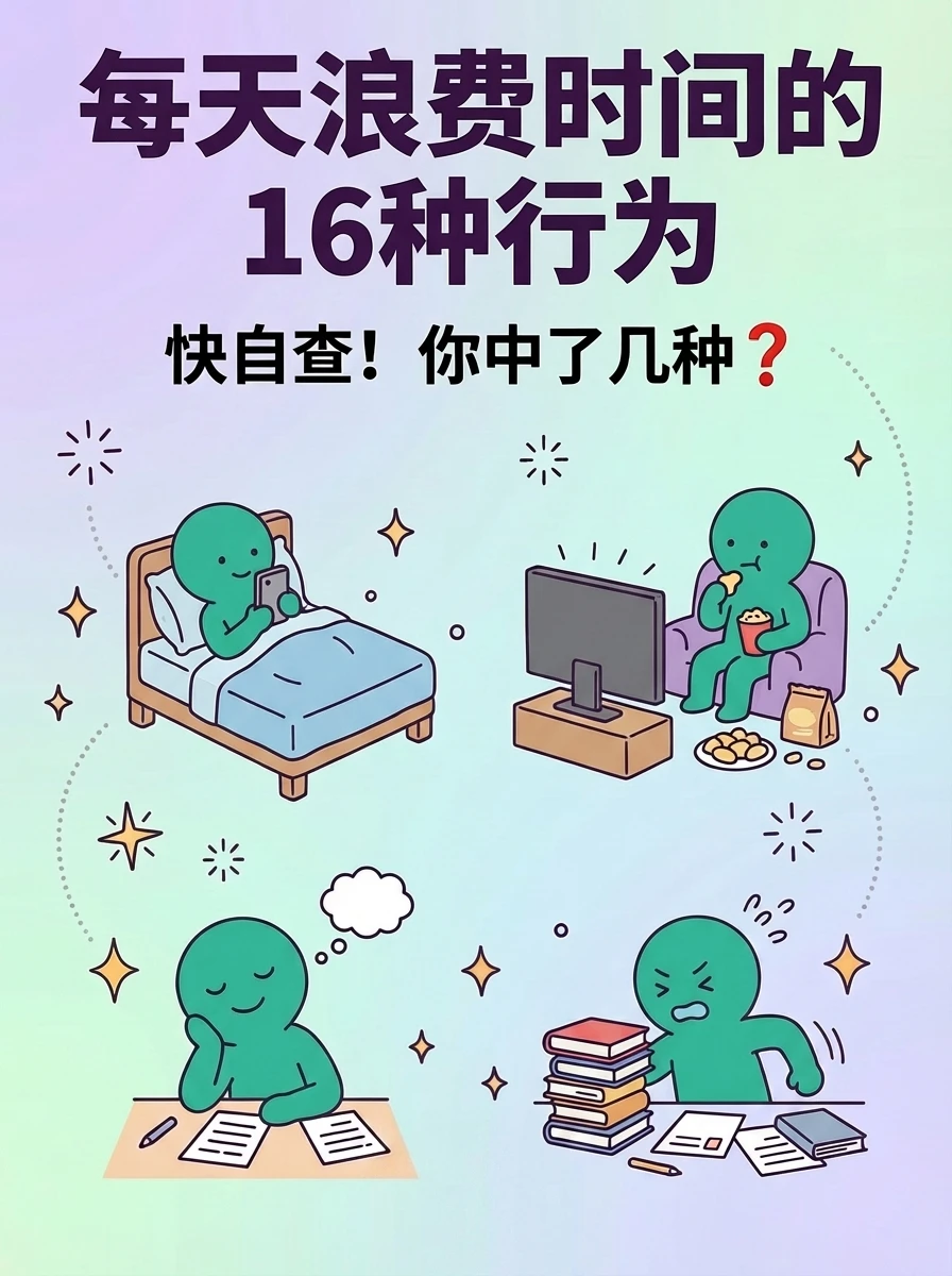 每天浪费时间的16种行为