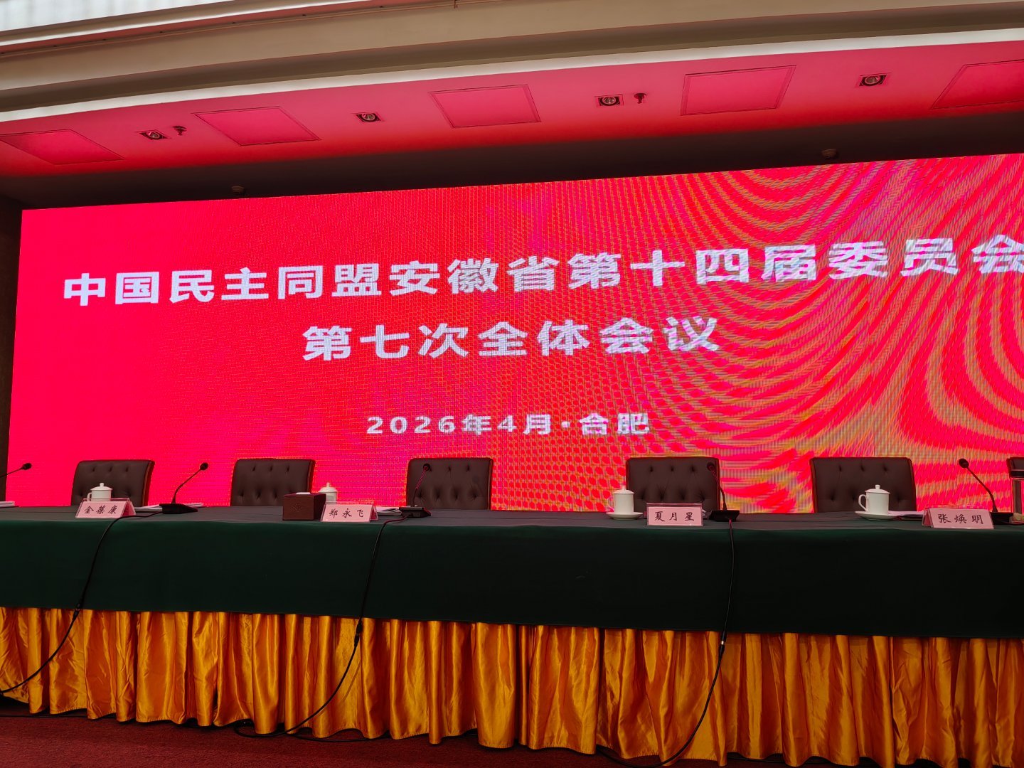 这个“双休日”，在合肥参加中国民主同盟安徽省第十四届委员会第七次全体会议。 