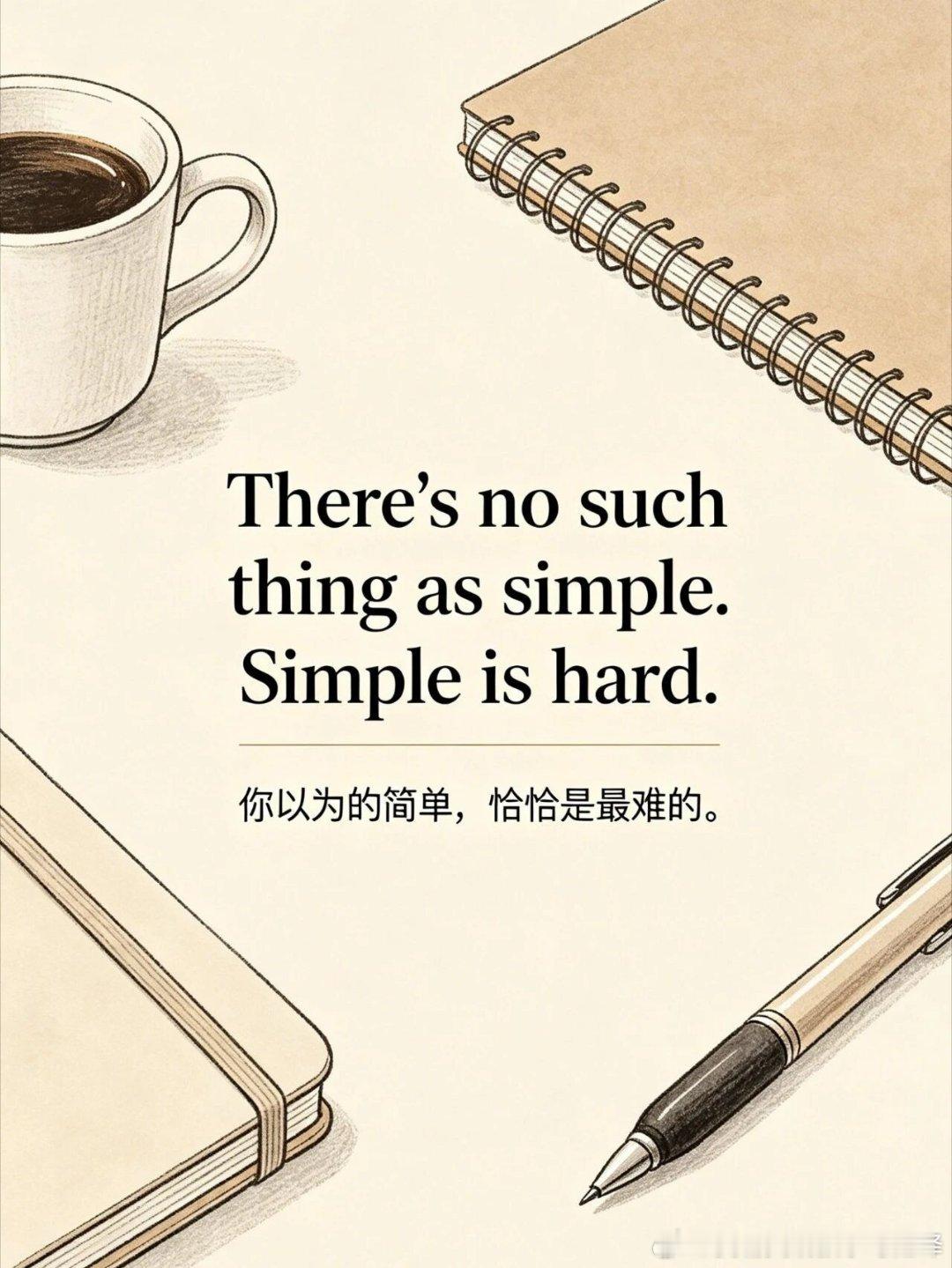 所谓的简单，从来都不简单。There's no such thing as si