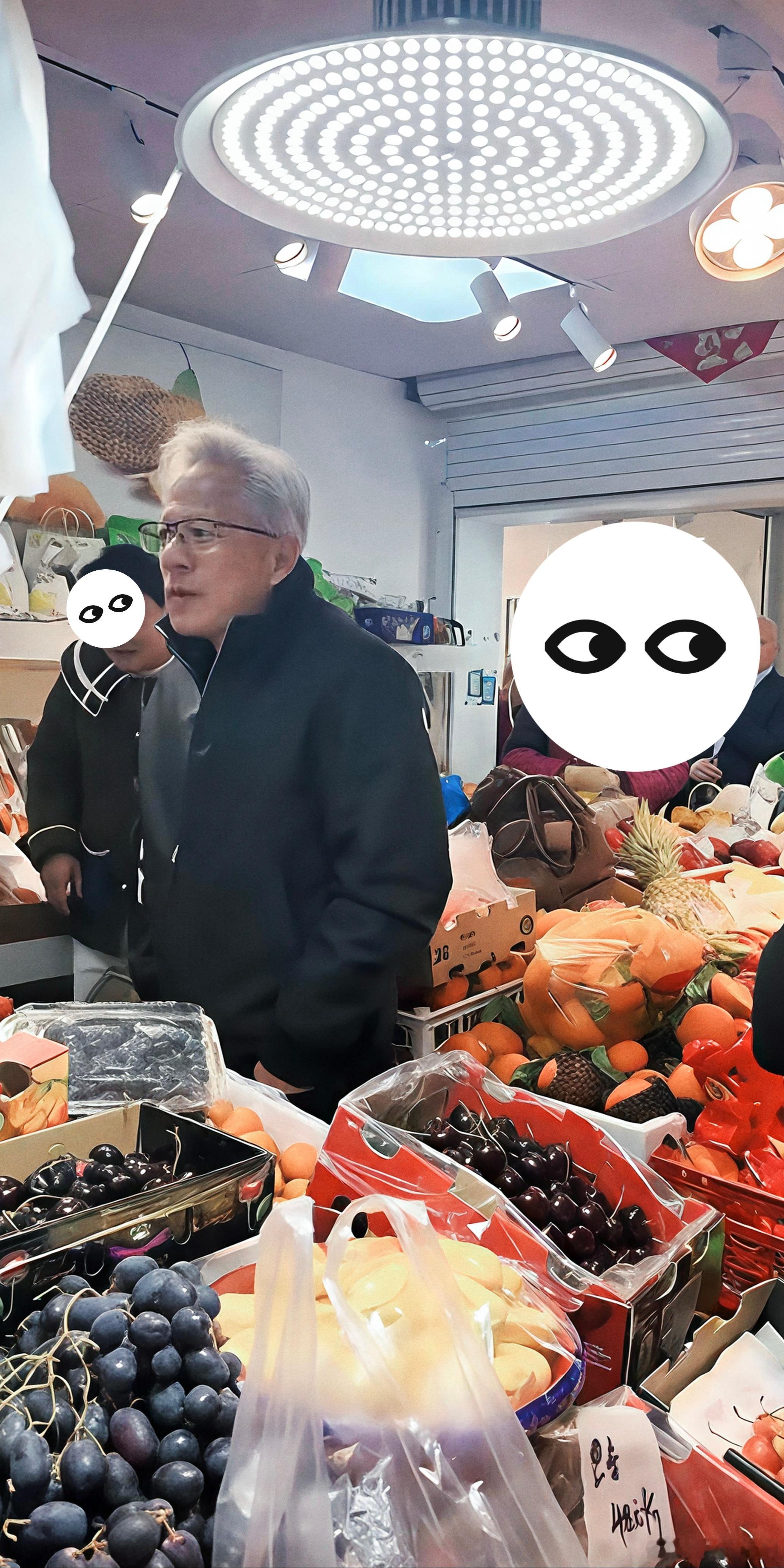黄仁勋现身上海菜市场老黄来了！头部科技公司，应该争取和老黄见一面的机会！ 
