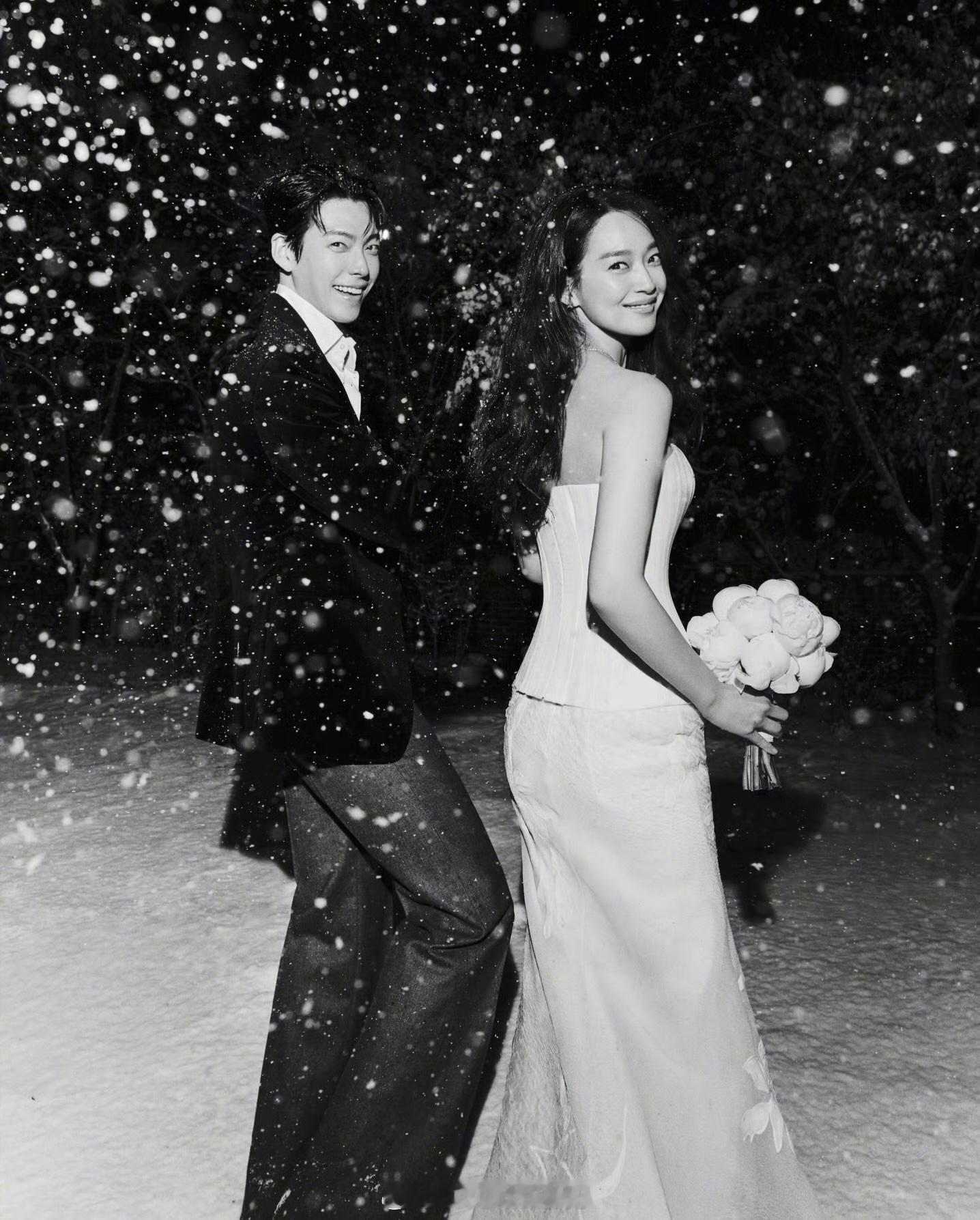 金宇彬申敏儿婚纱照公开十年修成正果，一定要幸福啊 