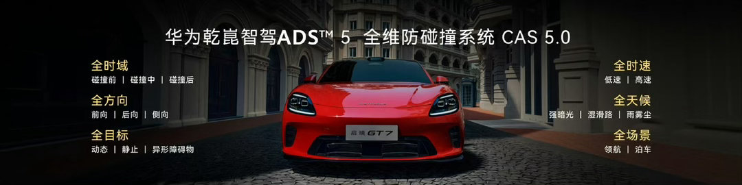 启境GT7华为乾崑满配L3级智驾硬件预埋，后续功能持续升级不换车 