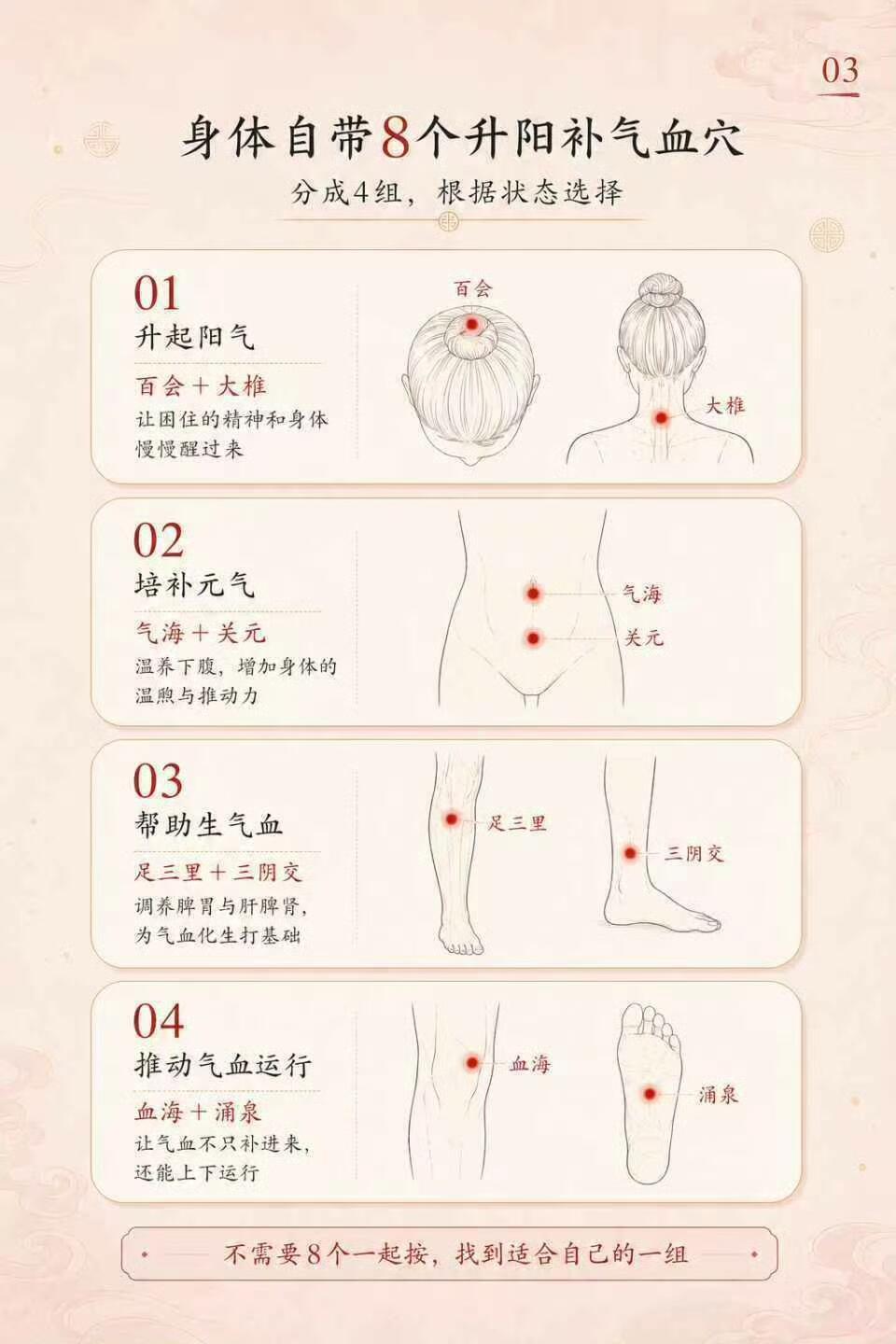 揉通这8个穴位✨阳气足，气血自然旺 ​​​