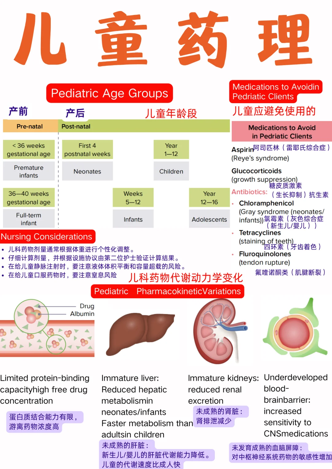 备考RN/儿童药理！！学！！单词