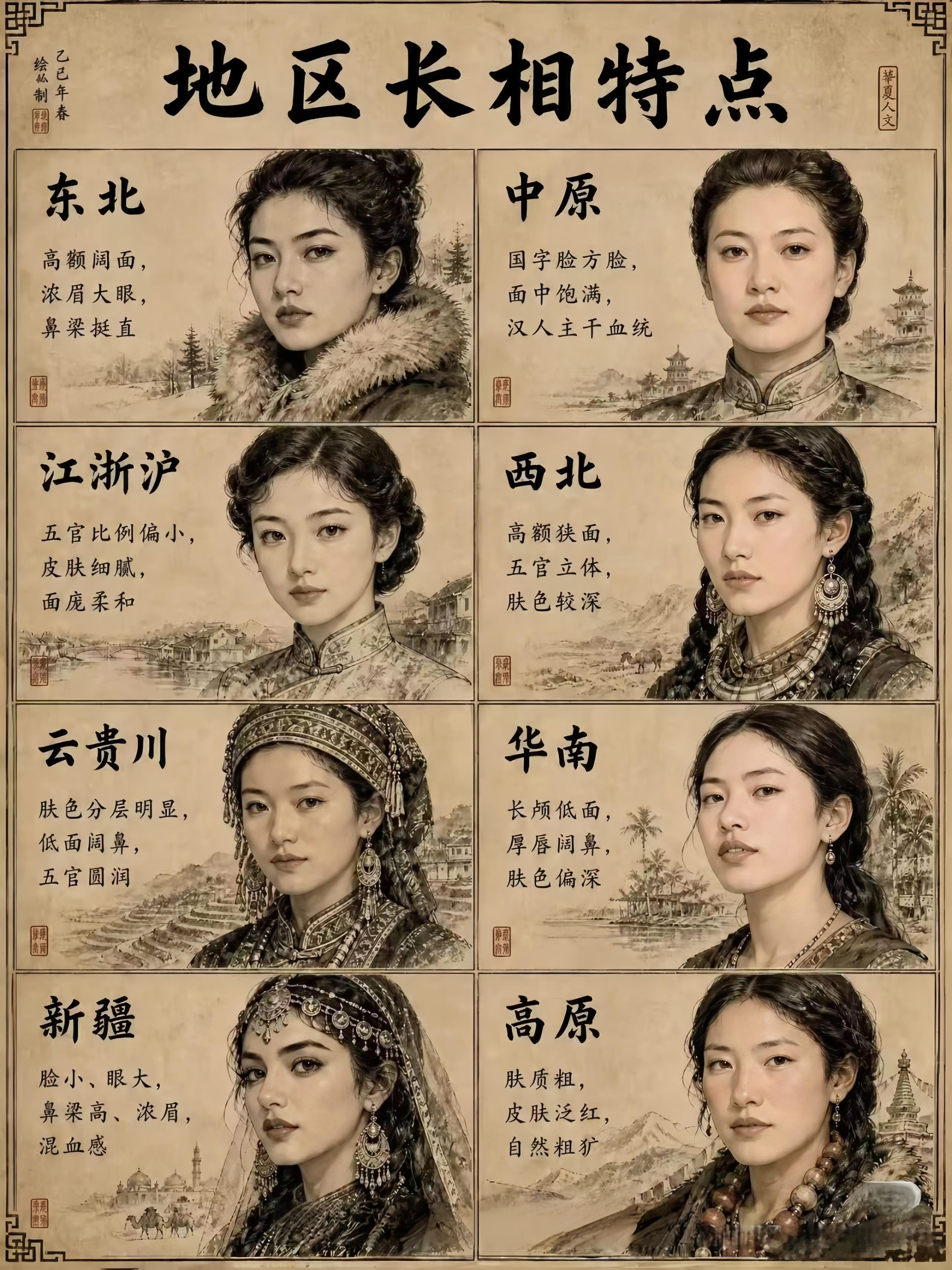 中国各个地区长相特点，是那么回事吗？ 